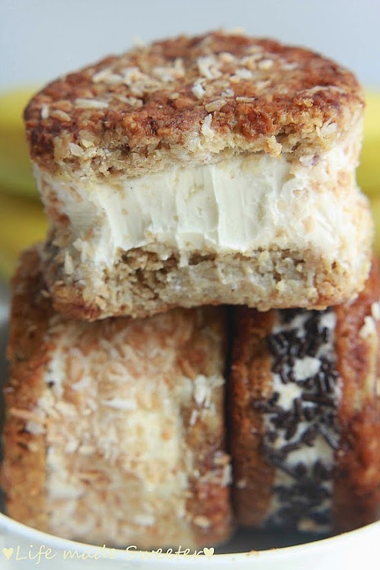 Toasted Coconut Banana Bread Ice Cream Sandwiches 2 - Life Made Sweeter.jpg