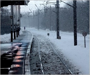 Durham Station in Winter, David Trout