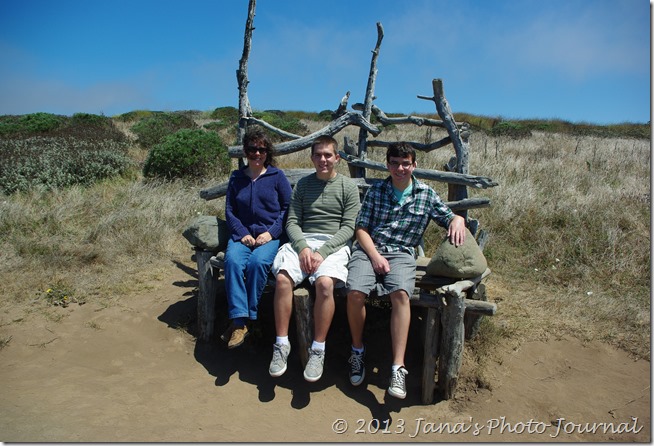 Sitting on a bench along the Fiscalini Ranch Bluff Trail