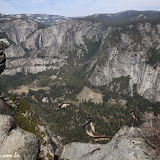 Vista da Upper and Lower Yosemite Falls - Yosemite National Park, California, EUA