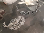 A beautiful headband inspired by the Georgian era (right) and Edwardian-inspired feather comb (left). A beautiful headband inspired by the Georgian era (right) and Edwardian-inspired feather comb (left).