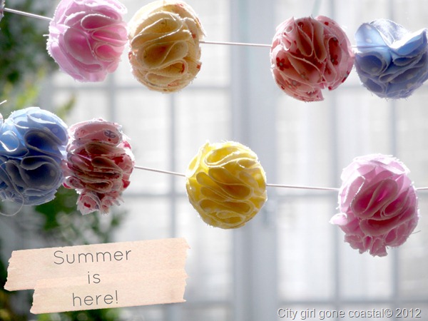 summer is here, fabric garland