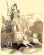 Freya In Her Chariot Drawn By Cats