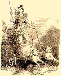 Freya In Her Chariot Drawn By Cats, Asatru Gods And Heroes