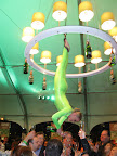 Ordinary bartenders were no match for this acrobat.  Of course, the service was a little slower at the chandelier...
