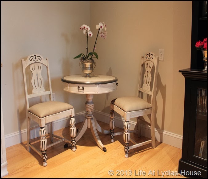 Mackenzie Childs table and chairs 1 Mackenzie Childs table and chairs 1