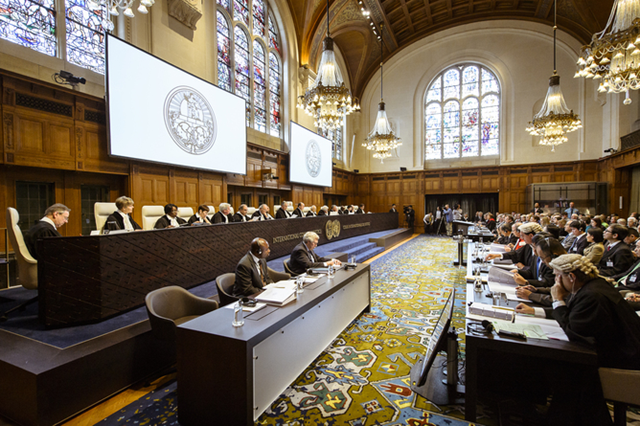 Australia brings its last case against the Japanese whaling program at the International Court of Justice (ICJ), 13 July 2013. Photo: AAP