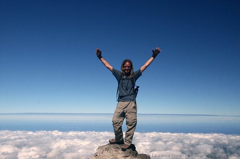 Laurence top of Mount Taranaki Laurence top of Mount Taranaki