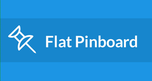 Flat pinboard in web theme3