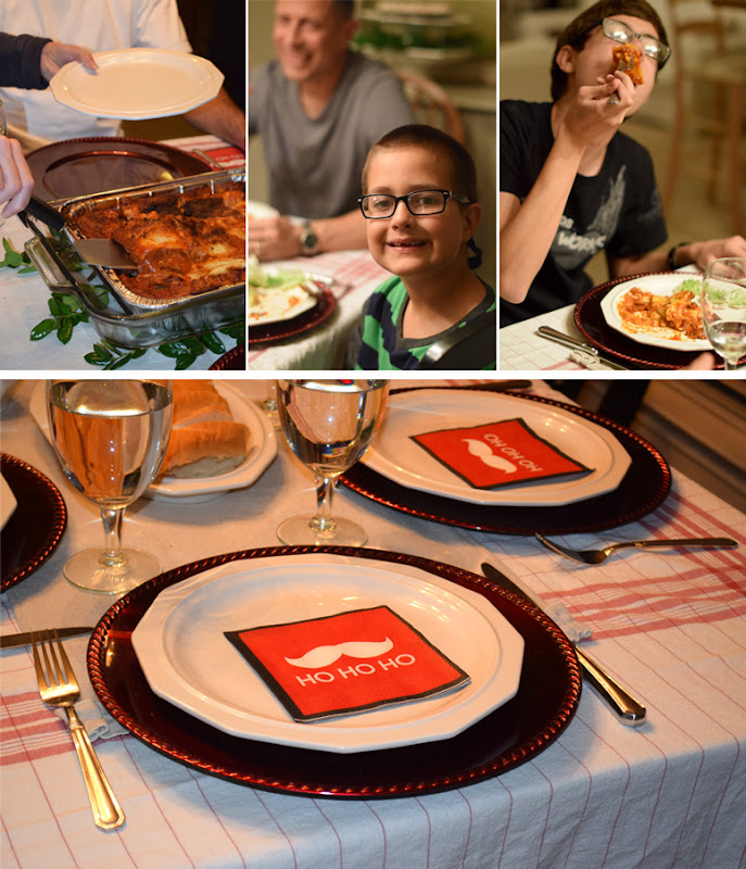 Stouffers easy to host dinner. Stouffer's Party Size Lasagna's go great with this Dark Chocolate Peppermint Pie made from a Nestle Toll House dark chocolate peppermint cookie crust. Make your Holiday Entertaining super simple with these ideas. You won't want to miss them! Stouffers easy to host dinner