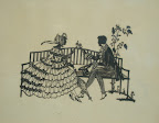Siluette. Art nr. 30018. Mått ink ram. 23x29.
