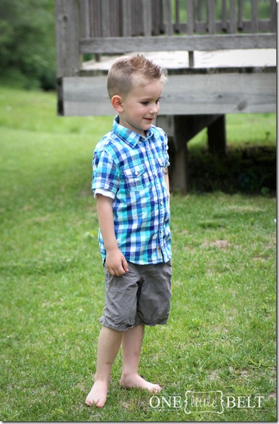 little-boy-blue-plaid-top-shorts