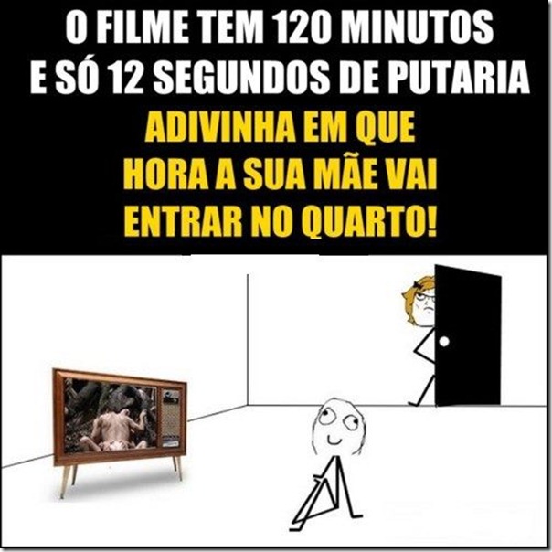 Enquanto isso no quarto assistindo um filme