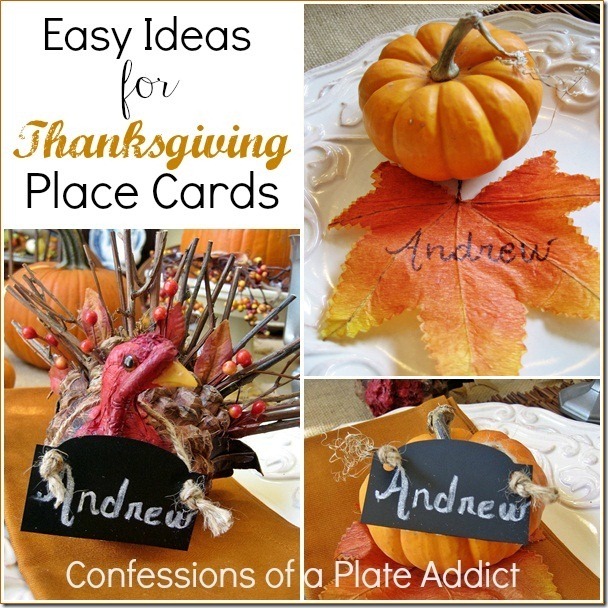 CONFESSIONS OF A PLATE ADDICT Easy Thanksgiving Place Cards CONFESSIONS OF A PLATE ADDICT Easy Thanksgiving Place Cards