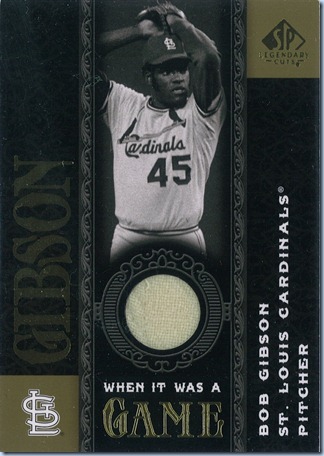2007 SP Legendary Cuts Gibson Jersey 2007 SP Legendary Cuts Gibson Jersey