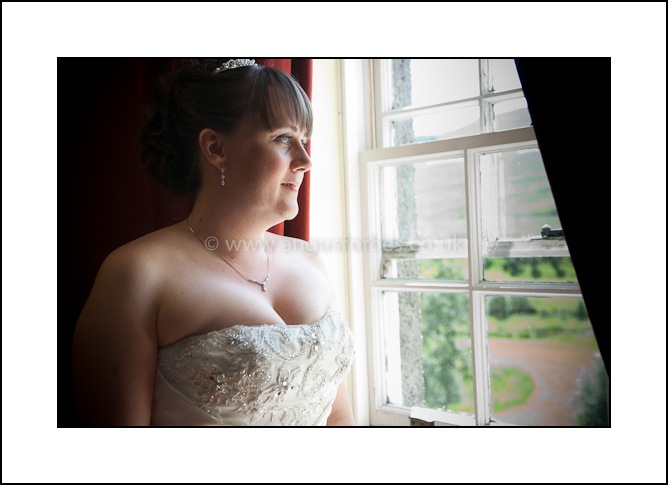bride in scottish castle