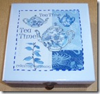 caixa para chá tea time azul