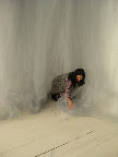 Katie fluffing the tulle