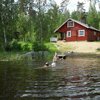 Järvenrantalomailua Hartolassa. Järvenrantalomailua Hartolassa.