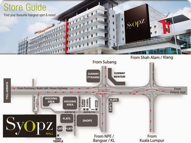 Syopz mall - location map Syopz mall - location map