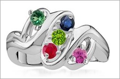 Designer Ring With Alexandrite, Ruby, Peridot, Sapphire, Pink Tourmaline in 14k White Gold