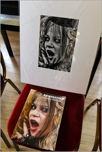 Neil Maughan's Goth Girl on the cover of The RPS Northern Region Newsletter and mono print from his ARPS panel. Picture Tony Griffiths.jpg