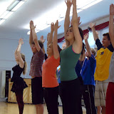 MCT Next Step Prep students warm up for a day of voice, drama, and dance training.