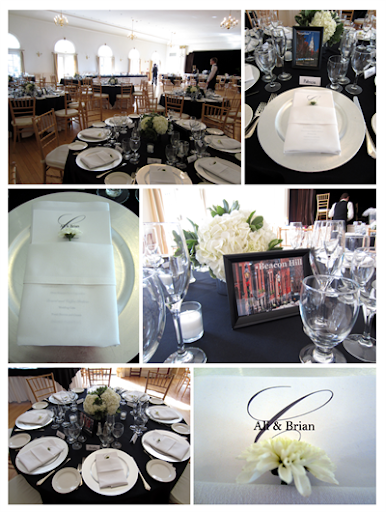 White Winter Wedding 3 The dining tables were draped in white linens with a 