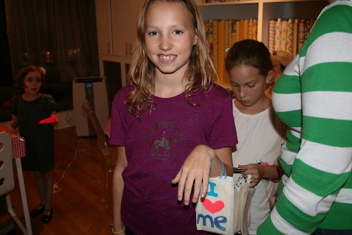 And this little girl decorated her bag on both sides. This one side said 