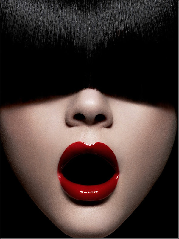 Красные губы(Red Lips)Кирилл Лагел (Cyril Lagel)Чёрные волосы,красная помада,девушка,блеск на губах