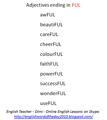 Learn English with Dimi: Adjectives ending in FUL