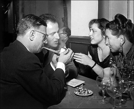 Sartre, Vian, la moglie e la Beauvoir