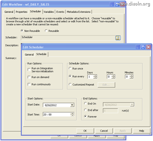 Informatica Scheduler