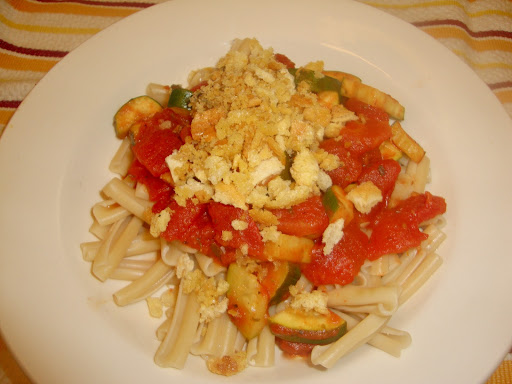 ... And sprinkle on top of pasta and veggies for a little toasty, buttery carb-on-carb action.