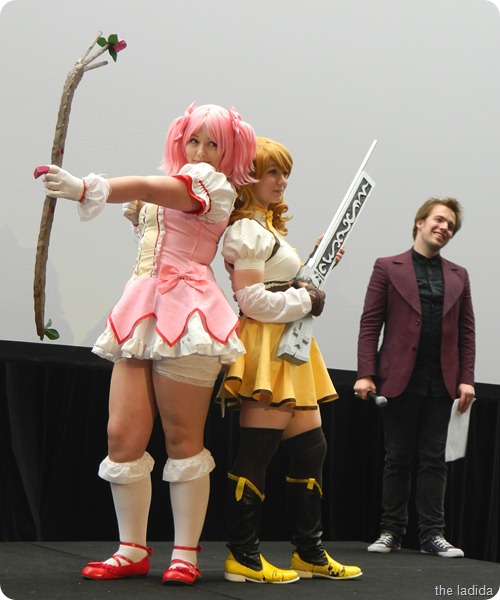 EB Expo Just 'Cos Cosplay Competition - Mami and Modoka from Puella Magi Madoka Magica EB Expo Just 'Cos Cosplay Competition - Mami and Modoka from Puella Magi Madoka Magica
