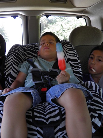 papi sleeping with a popsicle