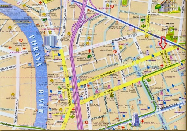 Bangkok Pat Pong mapa