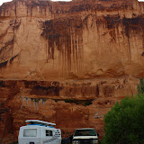 Finally made it to Moab, UT where we camped right on the Colorado river with a sandstone wall on the other sie of the river.