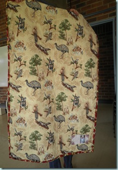 Back of bird quilt