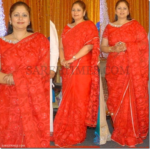 Jayasudha_Red_Saree