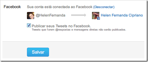 Sua conta está conectada ao Facebook Sua conta está conectada ao Facebook
