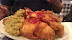 A mountain of food