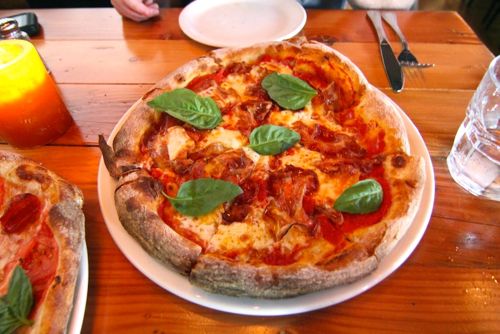 One of Stella Rosa's sustainable pizzas. One of Stella Rosa's sustainable pizzas.