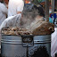 Urumqi - Marché de rue, morceaux de viande bouillie