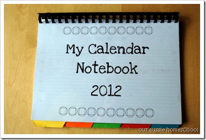 calendar notebook calendar notebook