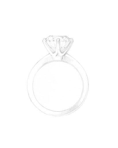 This original sketch of the Tiffany Setting looks just as modern today as it did in 1886, the year it debuted. This original sketch of the Tiffany Setting looks just as modern today as it did in 1886, the year it debuted.