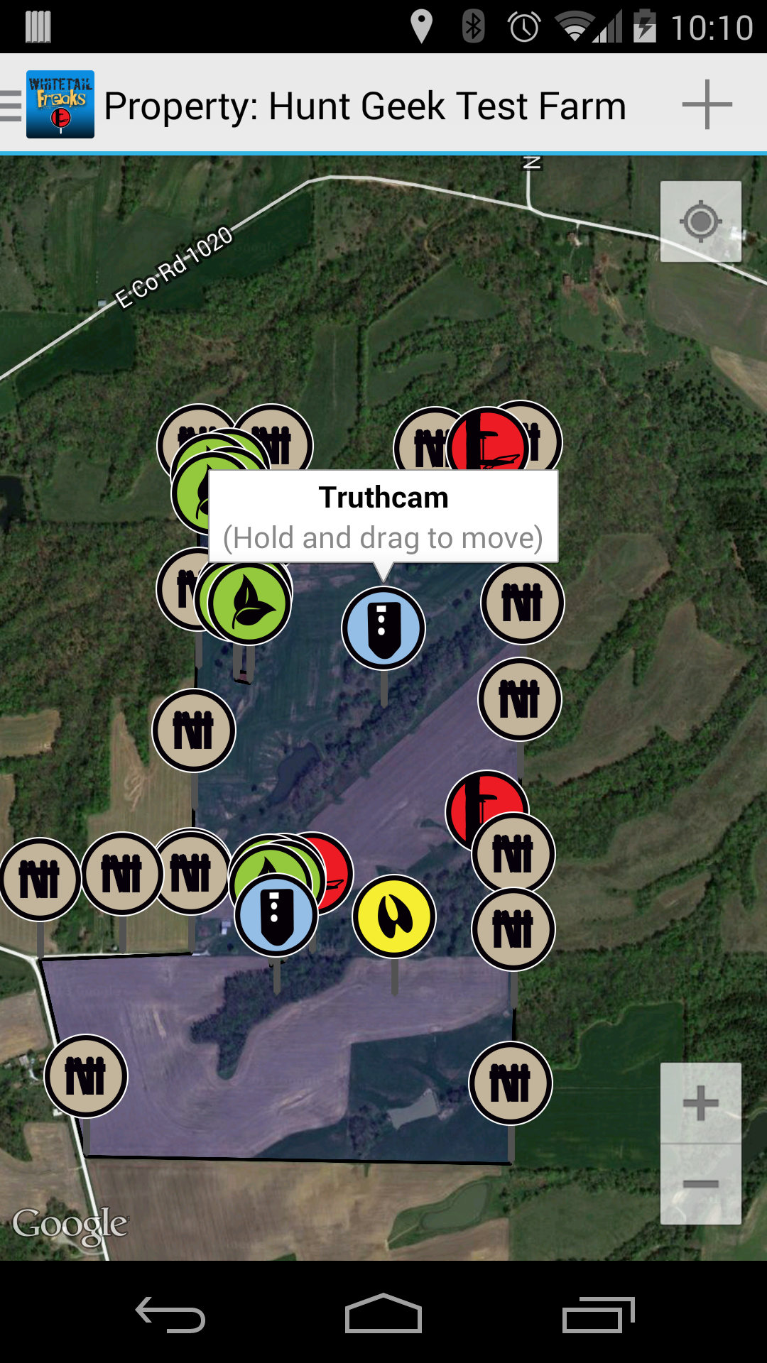 Android application Whitetail Freaks Property Mgr screenshort