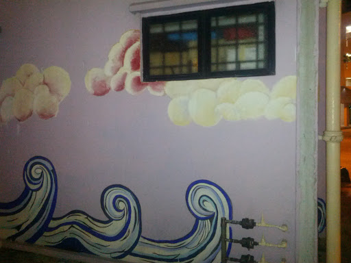 Clouds and Waves Mural