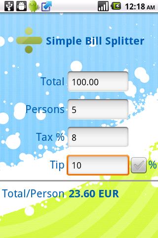 Simple Bill Splitter