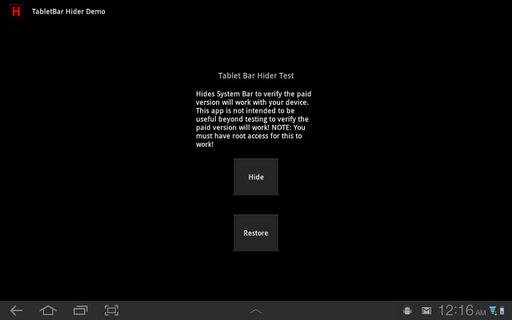 TabletBar Hider Demo Root